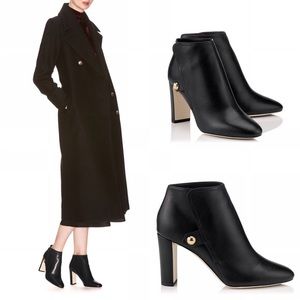 Jimmy Choo Medal 85 Metallic Leather Booties